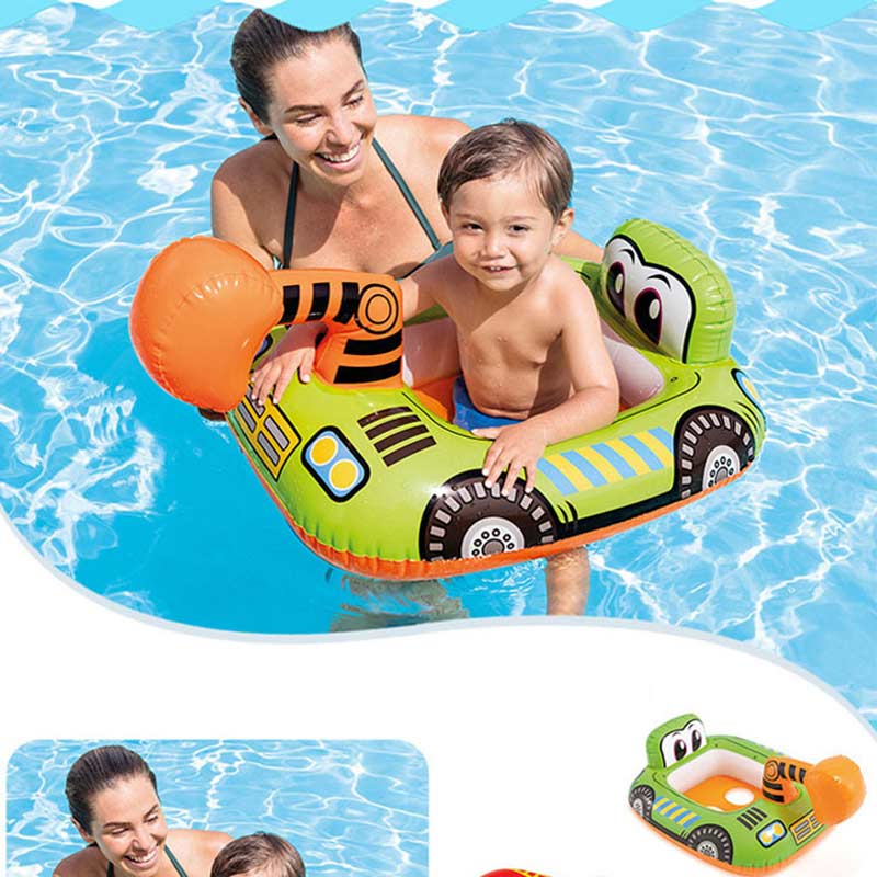 Flotador de asiento de natación con forma de dibujos animados para niños, anillo inflable para natación, accesorios para piscina de verano, círculo de seguridad