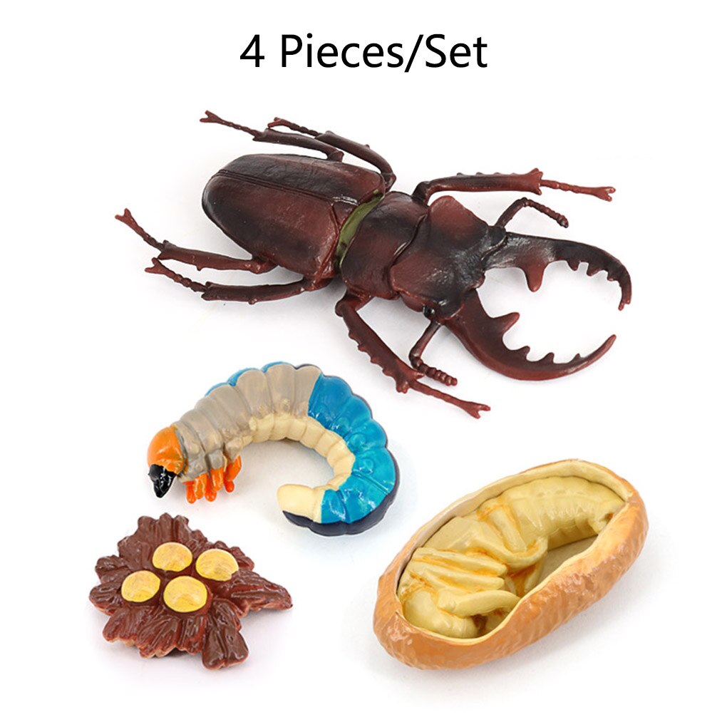 1 set spatenwurm-modell aus simuliertem kunststoff, detailgetreue insektenfiguren, interessante, naturbezogene wachstumsmodelle