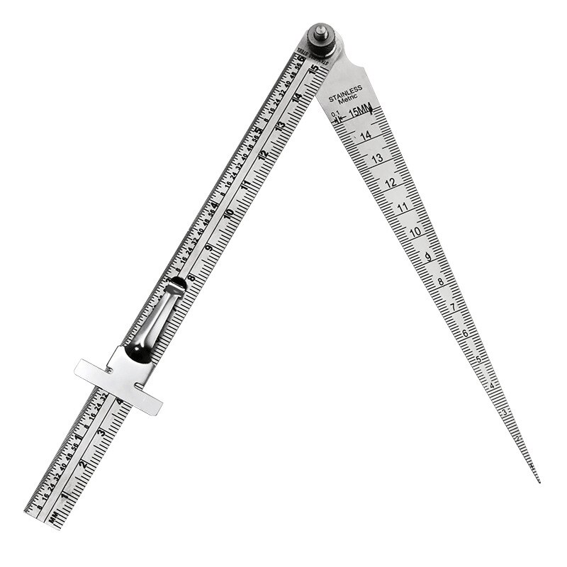 Steel ruler stainless steel feeler gauge wedge taper gauge inner diameter hole diameter high precision hole gauge: Default Title