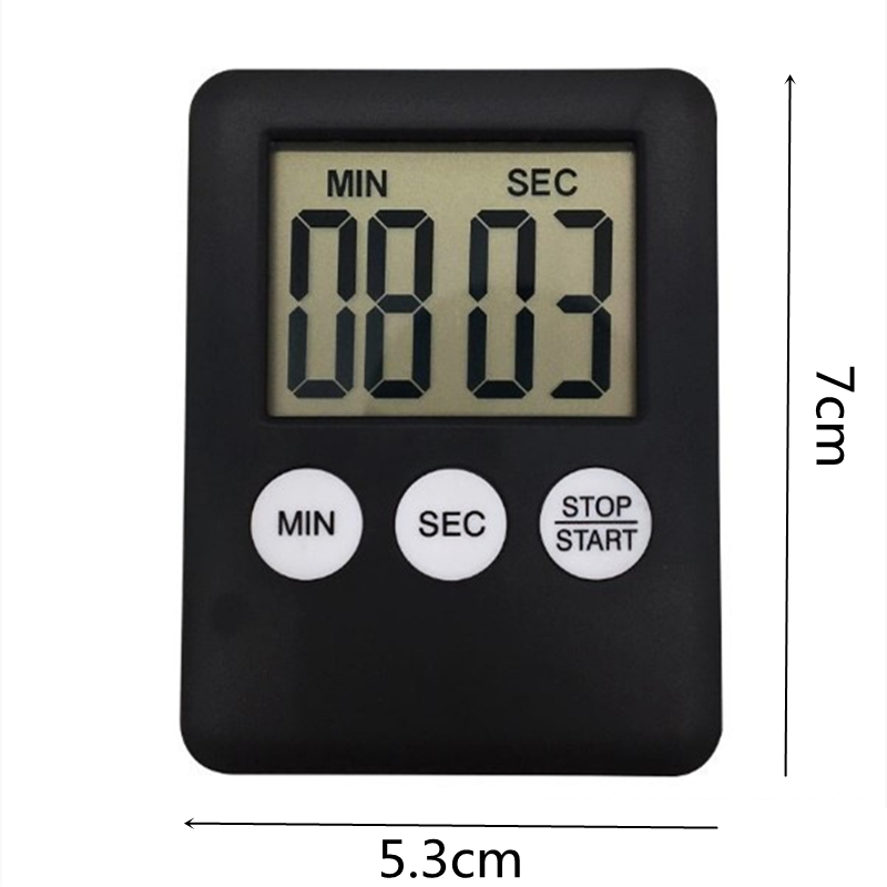 1 Pc Tijd Timer Super Dunne LCD Digitale Scherm Kookwekker Koken Count Countdown Alarm Slaap Stopwatch Temporizador