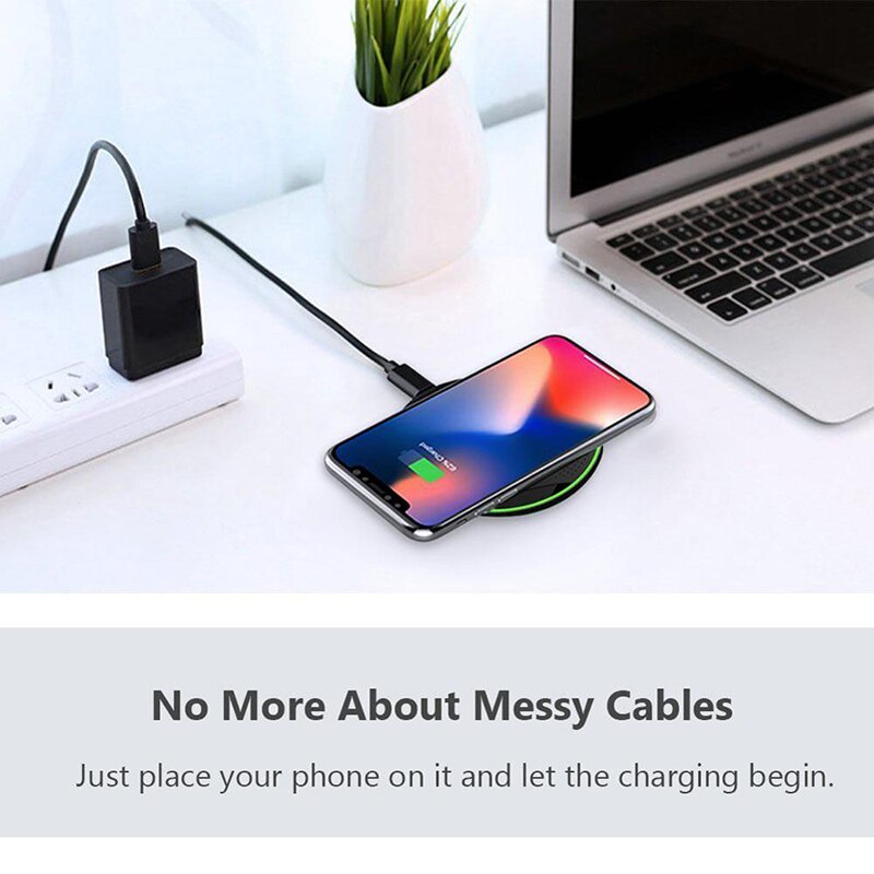 Slim 10W Wireless Charger Pad Fast Wireless Charging Charger Multi Color Lovely Phone Charger for iPhone Samsung Huawei Xiaomi 9