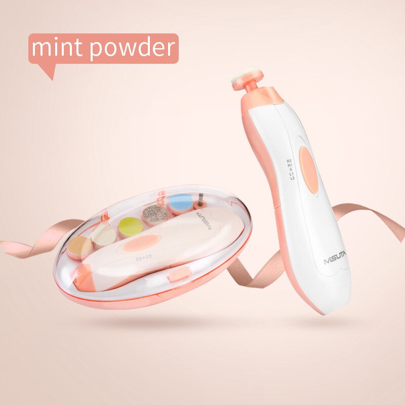 Elektrische Baby Nagel Trimmer Neugeborenen Nagel Pflege Sicher Ruhig Sanitär Fingernagel Maniküre Reisen Nagel Cutter Kit: Pink