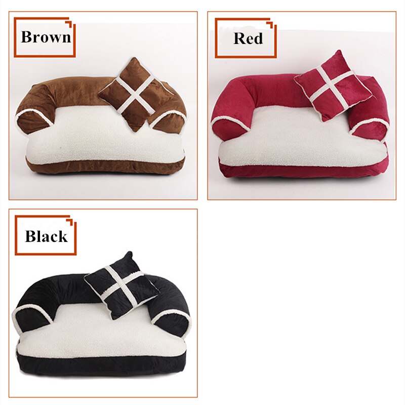 Angleterre Style chien lit maison chien tapis hiver dormir chats nid doux longue peluche chien panier coussin pour animaux de compagnie Portable animaux fournitures
