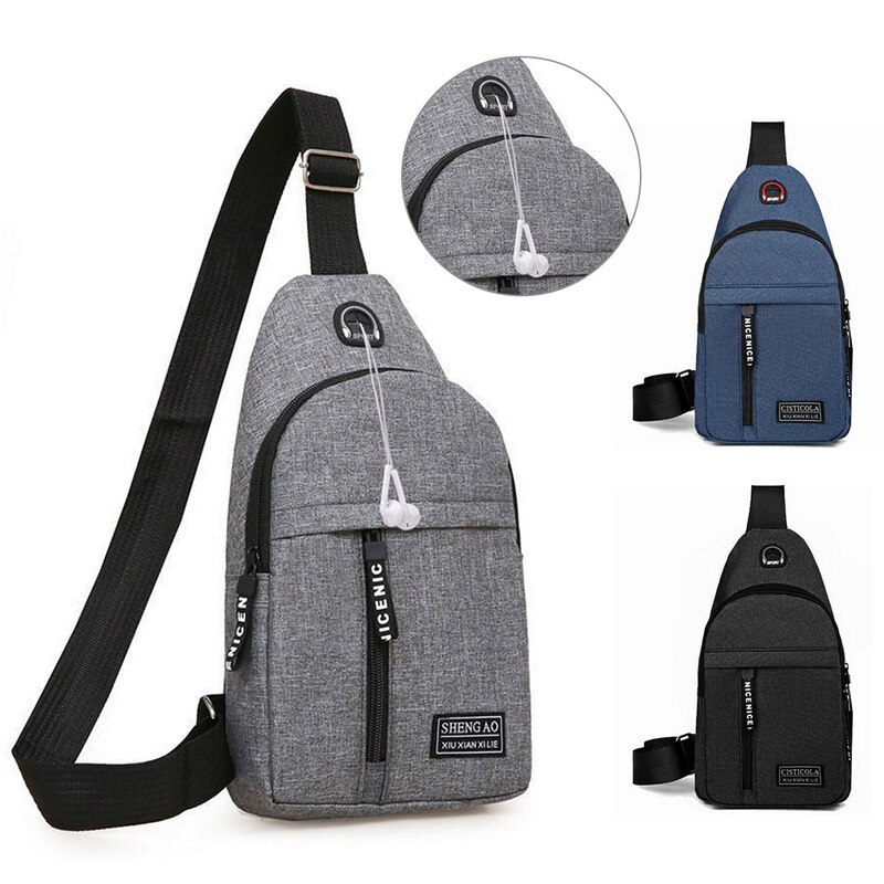 Male Women Nylon Waist Packs Sling Bag Crossbody Outdoor Sport Shoulder Chest Daily Picnic Canvas Messenger Pack Bolsa #T2P