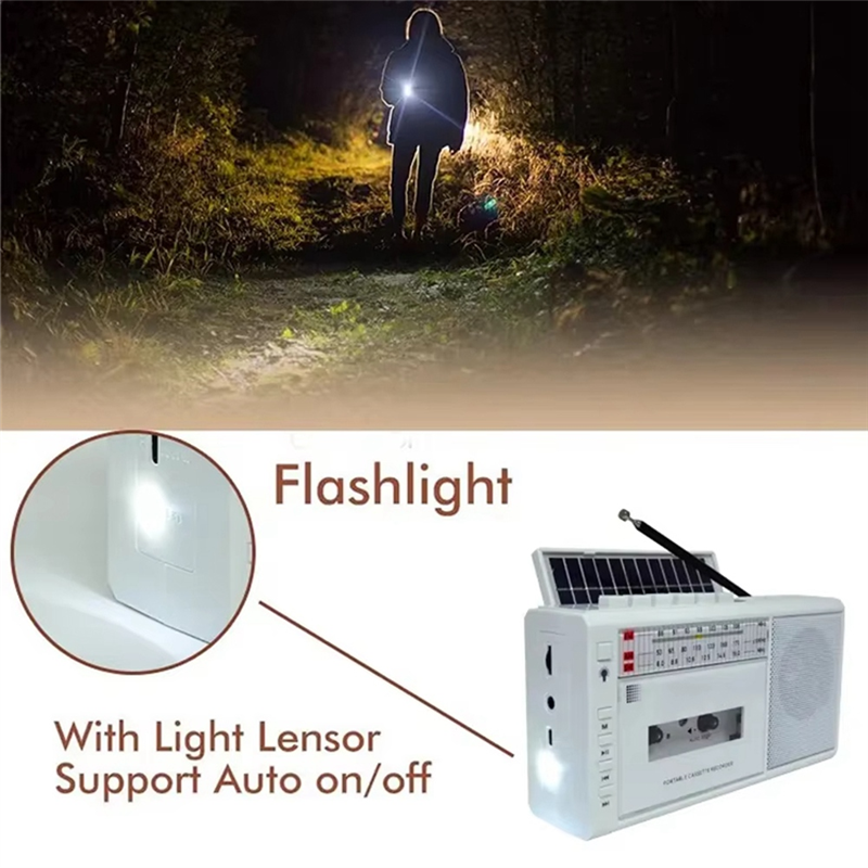 ABUO-Portable Retro USB AM/FM SW Multiband Radio Stereo Bluetooth Wireless Mp3 Audio Cassette Tape Player Recorder EU Plug