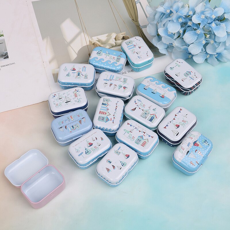Mini sød medicin 7 dages ugentlig opbevaring pille etui organisator sundhedspleje pille boks farverig mini tin boks tablet boks