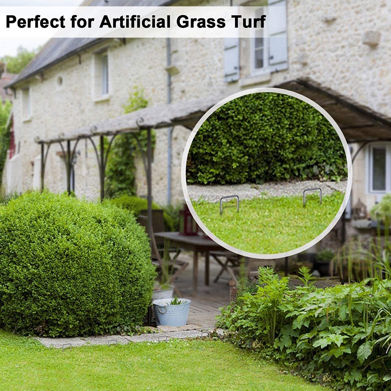 6 zoll Verzinktem Landschaft Heftklammern 200 Stck Garten Einsätze schwer-Pflicht Rasen Stifte Anti-Rost Zaun Einsätze für unkraut Barriere