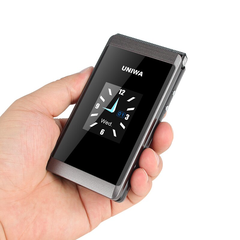 UNIWA X28 Senior Flip Telefoon GSM Grote Push-Knop Oude Man Feature Mobiele Telefoon Dual Sim FM Russische Toetsenbord unlocked Mobiel