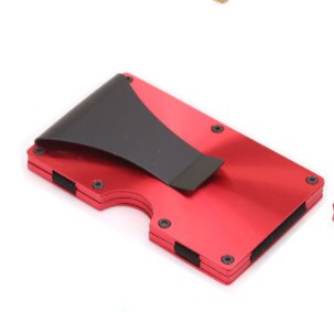 ZOVYVOL Unisex Metal Card ID Holder RFID Slim Business Card Holders Card Holder Automatic Brand Famous Credit Card Holder: X11D-Red