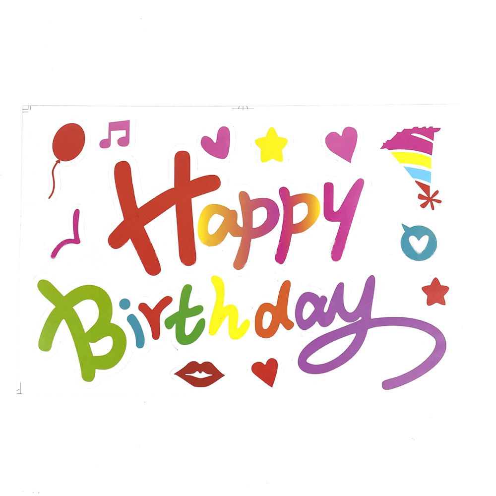 1pc adesivi per feste di buon compleanno per palloncini trasparenti trasparenti Bobo palloncini lettere decalcomanie forniture per feste di compleanno: 36