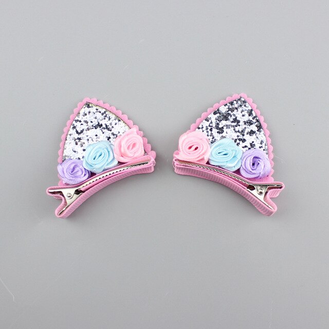 Kinderen Leuke Haarspeld Clip Meisjes Baby Prinses Kant Clip Haaraccessoires Hoofdtooi 2 Stuks: H