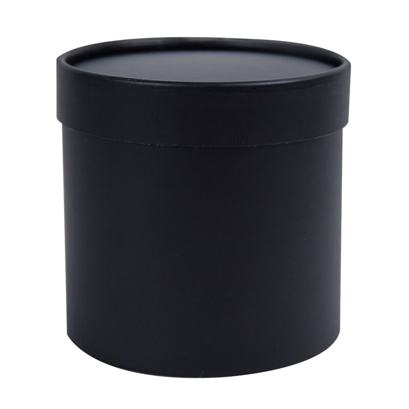 Runde Form Box Bouquet Umarmung Eimer Blume Verpackung Box Hochzeit Geburtstag Valentinstag Blume Eimer Verpackung Box: Black