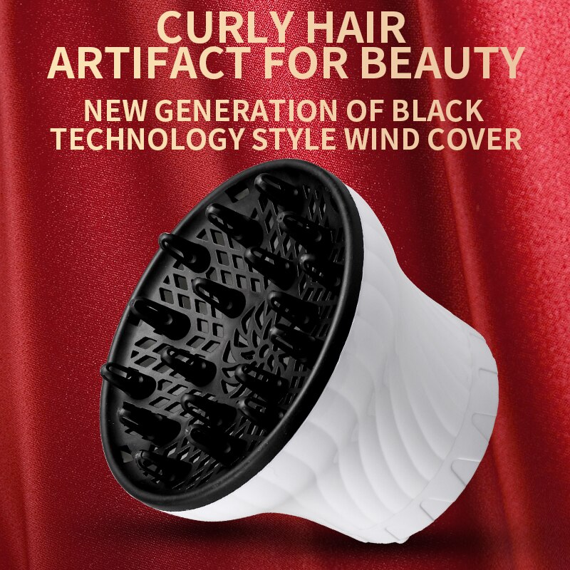 Universal Hair Diffuser Adaptable for Blow Dryers with Rotatable Curly Hair Large Wind Hood Fixed Shape Dispersing Wind