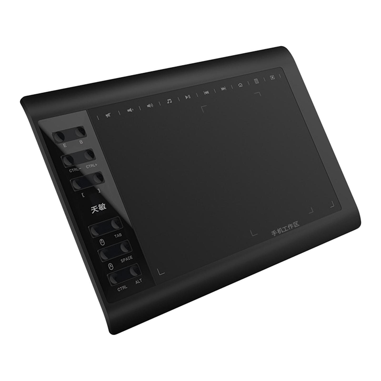 Large Screen 10x6&quot; Digital Drawing Tablet Graphics Tablets 8192-Level Quick Reading USB Hand-Painted Board for Cell Phones Kids