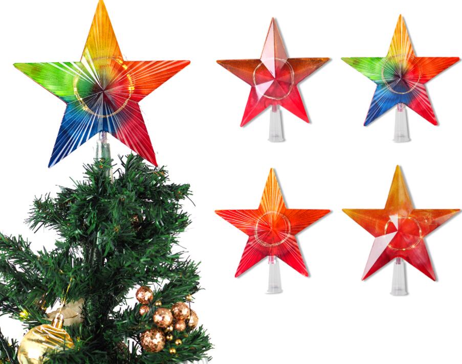 DIY Christmas Series Crystal Epoxy Resin Mold Christmas Tree Top Light Luminous Star Mirror Silicone Mold