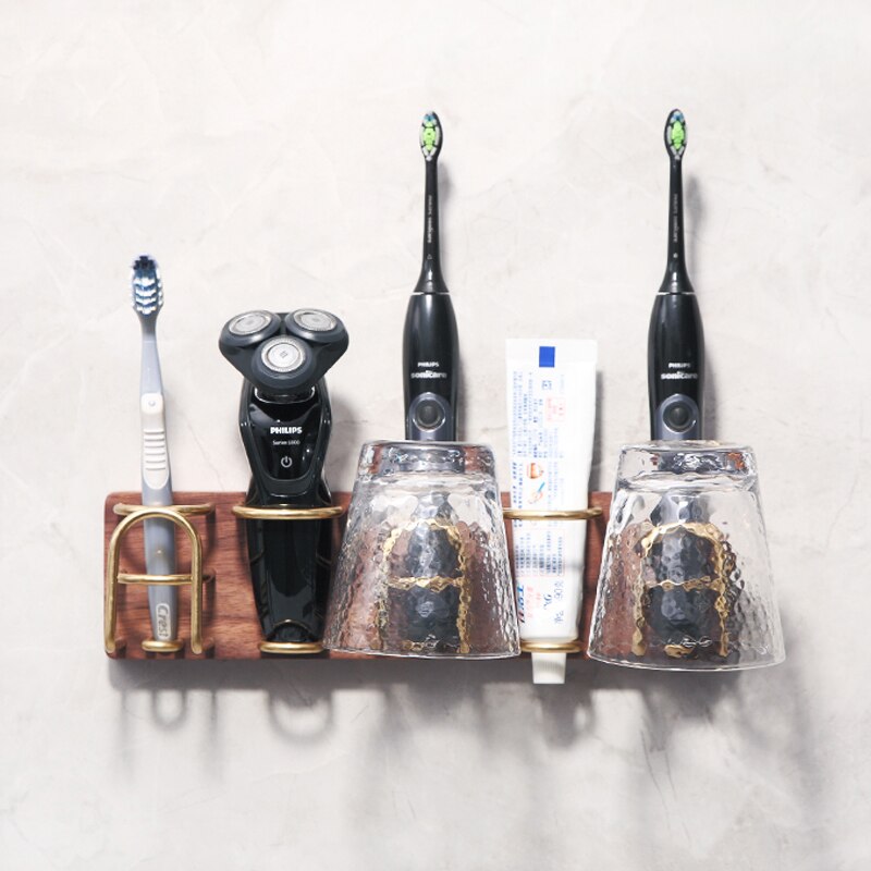 Multifunctionele tandenborstel bekerhouder wandhanger tandenbekerhouder mondbekerrek gratis perforatie