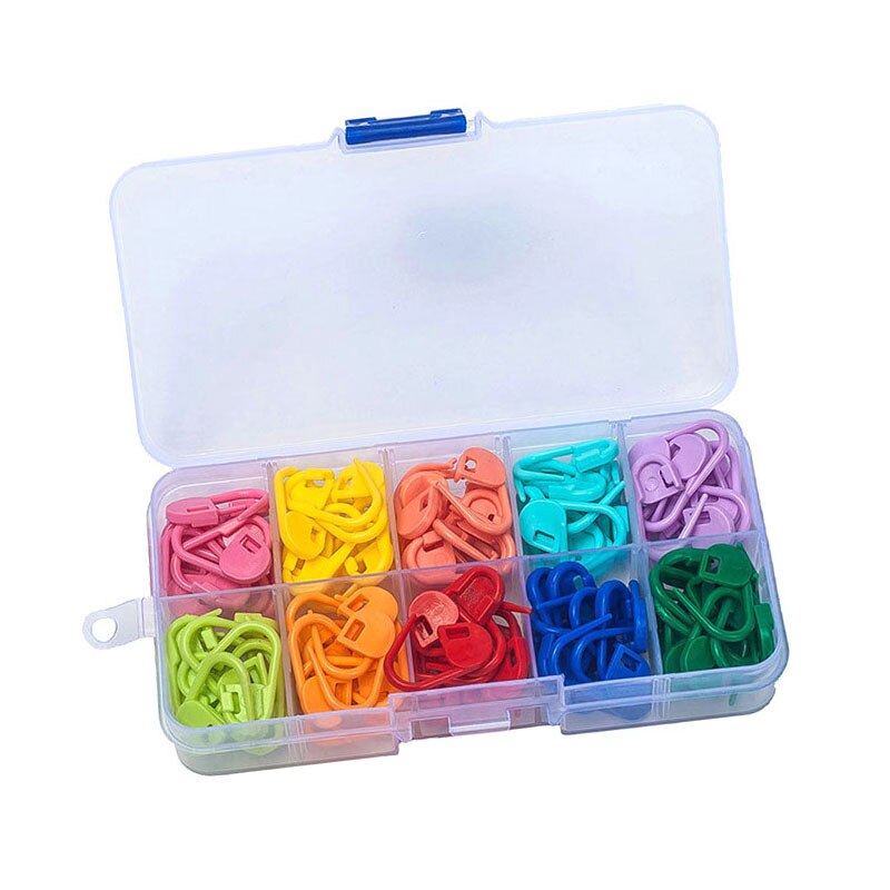 120 Pcs/Set Amazing Knitting Crochet Locking Stitch Needle Clip Markers Holder Tool Plastic SER88