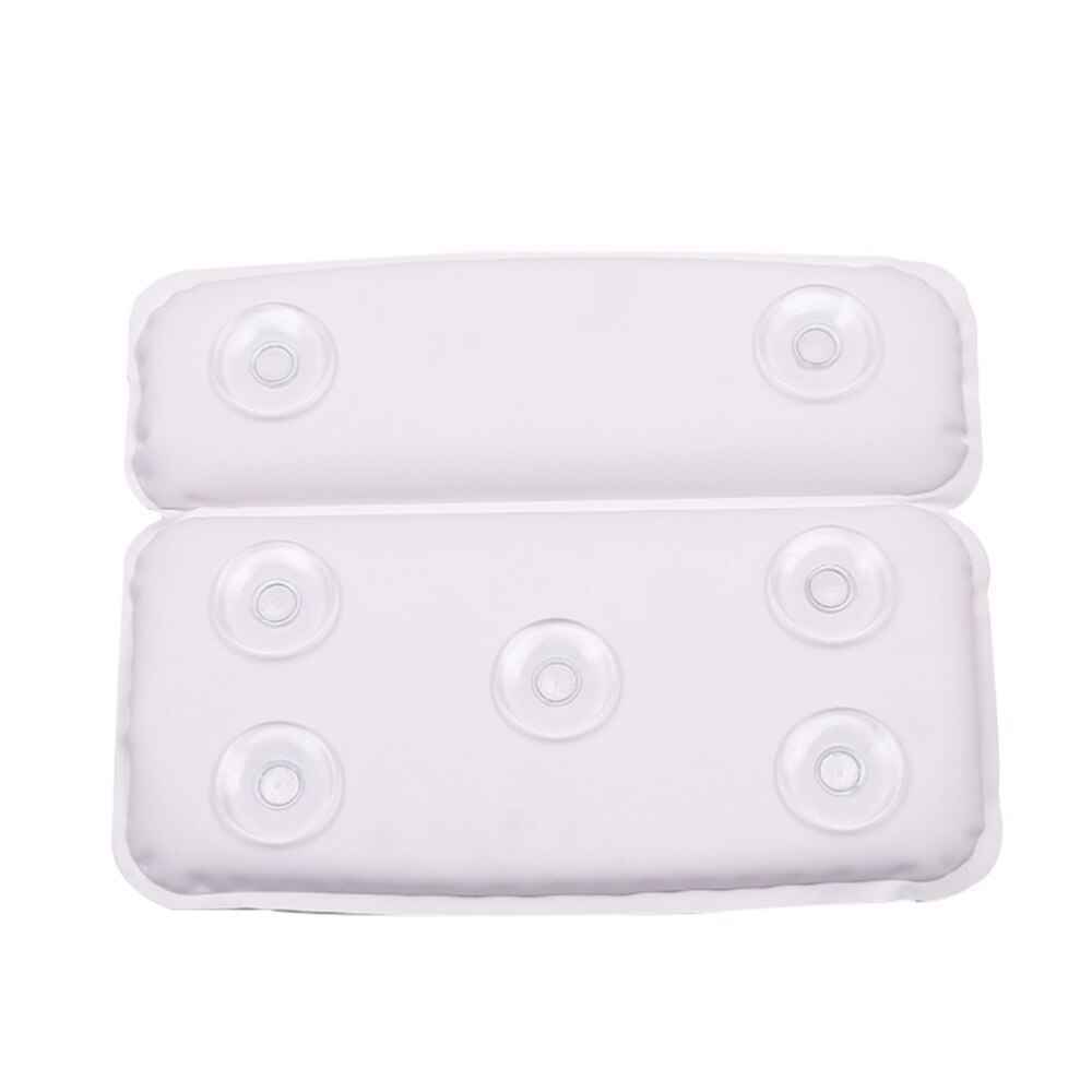 Suction Cup Anti-slip PU Waterproof Sponge Bath Pillow Bathtub Cushion Bathroom Products House Bath Pillow White