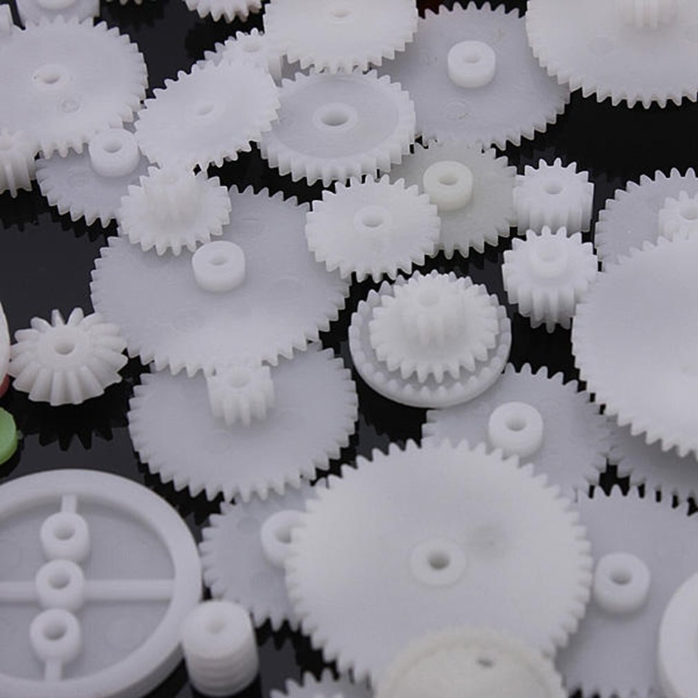 64 type plast krone gear enkelt dobbelt reduktion motor gear snekkegear