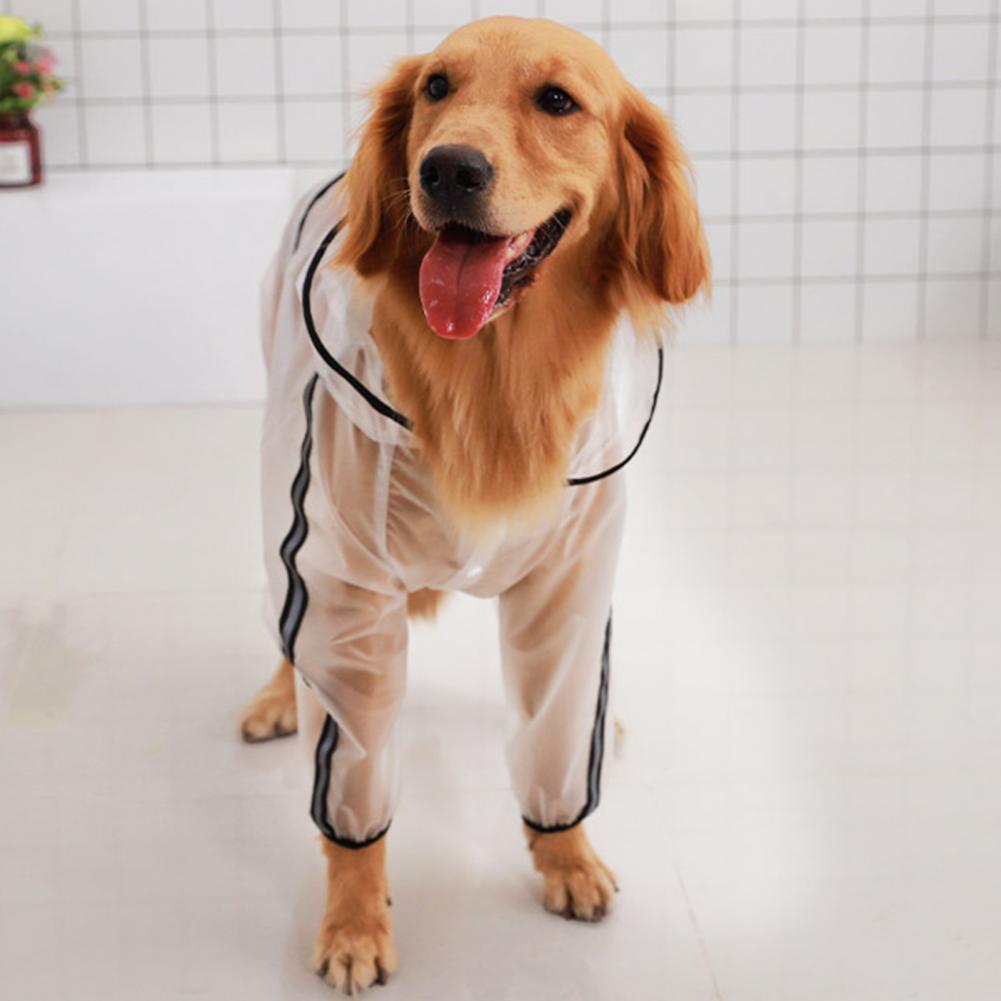 Lightweight Pretty Pet Dog Raincoat TPU Dog Raincoat Stylish for Rain Day