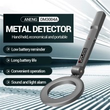 DM3004A 9V 6F22 Handheld Metal Detector High Sensitivity Scanner Security Adjustable Tracker With LED Alarm Buzzer
