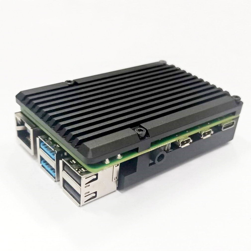 Raspberry Pi 4 Case - Aluminum Enclosure with Dual Fan - for Model B/B+