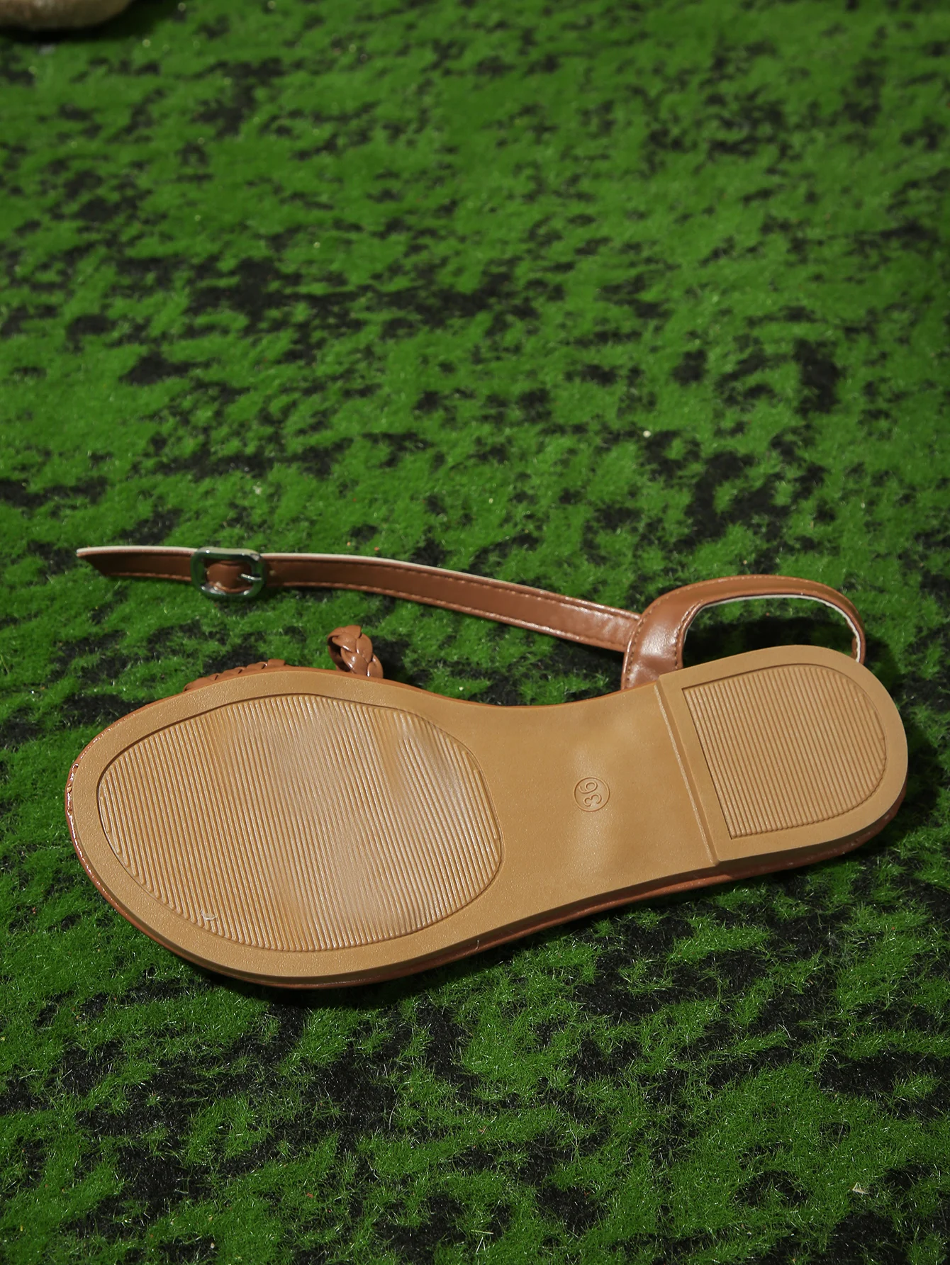 Sandalias planas informales para mujer, trenzado, zapatos cómodos de Color marrón populares para uso diario