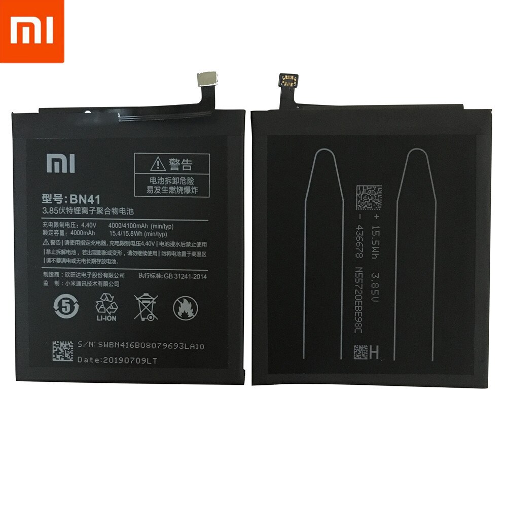 100% Original Xiao Mi Real 4100mAh BN41 Battery For Xiaomi Redmi Note 4 MTK Helio X20 / Note 4X Pro MTK Helio X20 + Tool