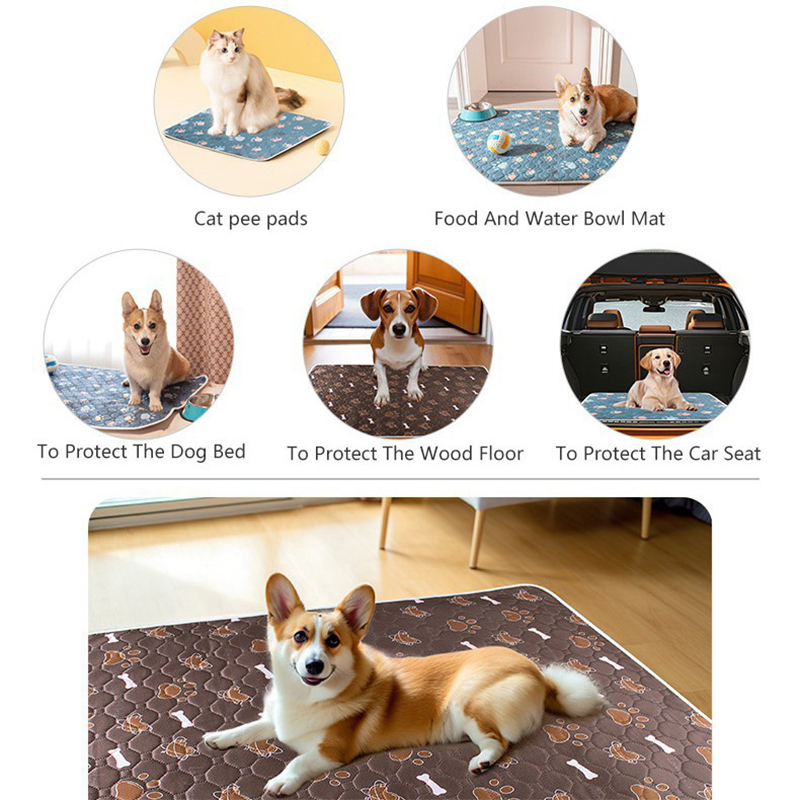 Mata chłodząca dla zwierząt z nadrukiem cyfrowym, tkanina o fakturze ptasiego oka i chłonna bawełna - wodoodporna i antypoślizgowa z TPU, idealna robić legowiska dla zwierząt.