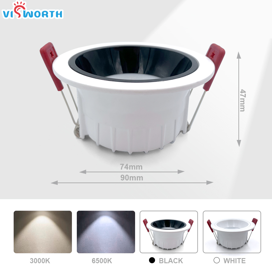 10W 12W Led Downlight Recessed Ceiling Lamp Spotlight 110V 220V 240V Round Led Panel Light Warm Cold White SMD2835