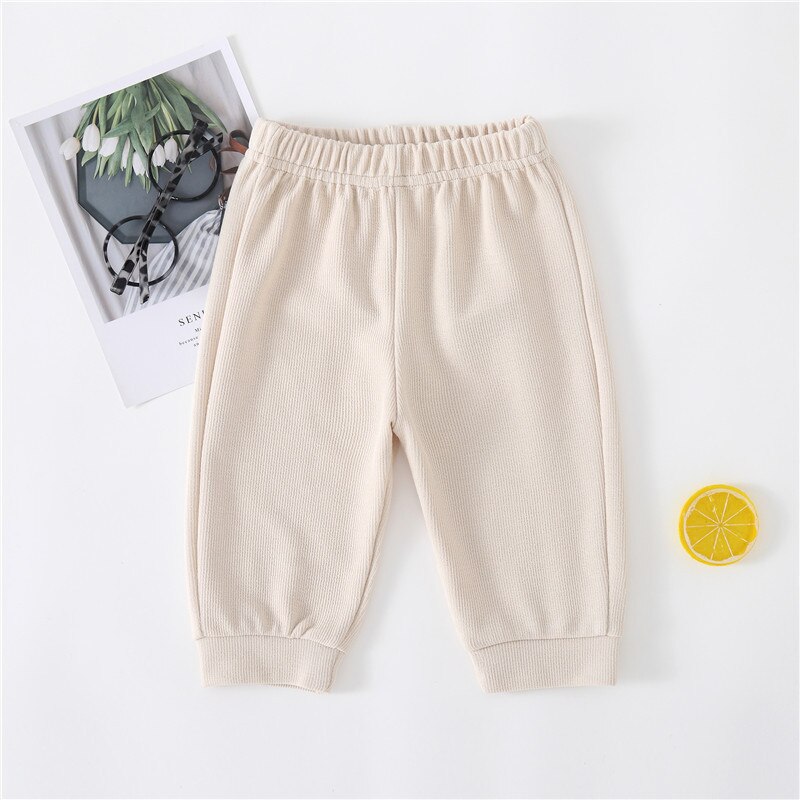2022 New Spring elastico in vita pantaloni in maglia pantaloni larghi Harem pantaloni per bambini ragazzi pantaloni Cargo 3 colori pantaloni solidi