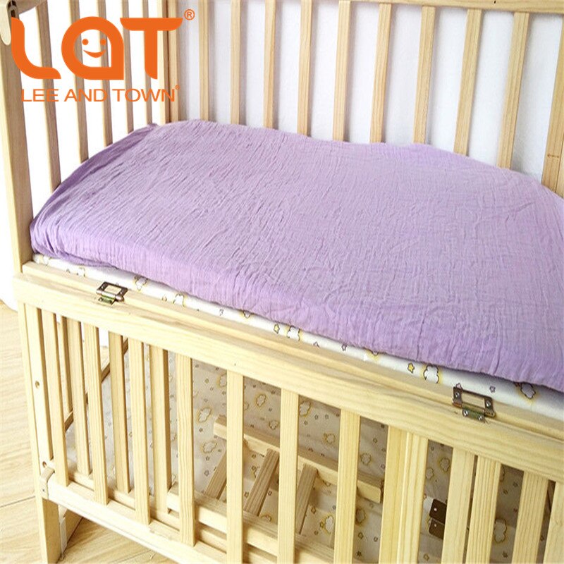 Lat bomuld krybbe lagen enhjørning blød baby seng madras dækning beskytter tegneserie nyfødt sengetøj til barneseng størrelse 130*70cm