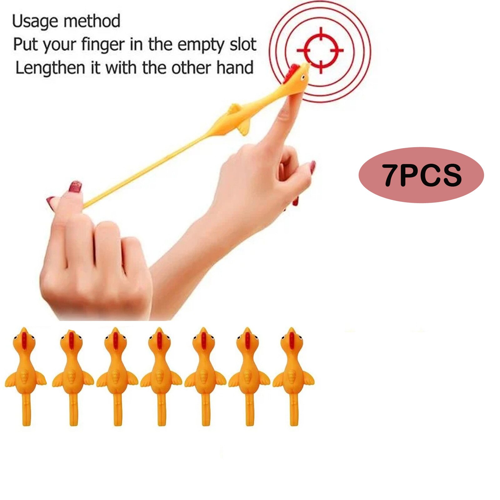 Poulet en caoutchouc Flick poulet volant poulet Flingers extensible de noël jouet doux en caoutchouc nouilles élastique corde jouets