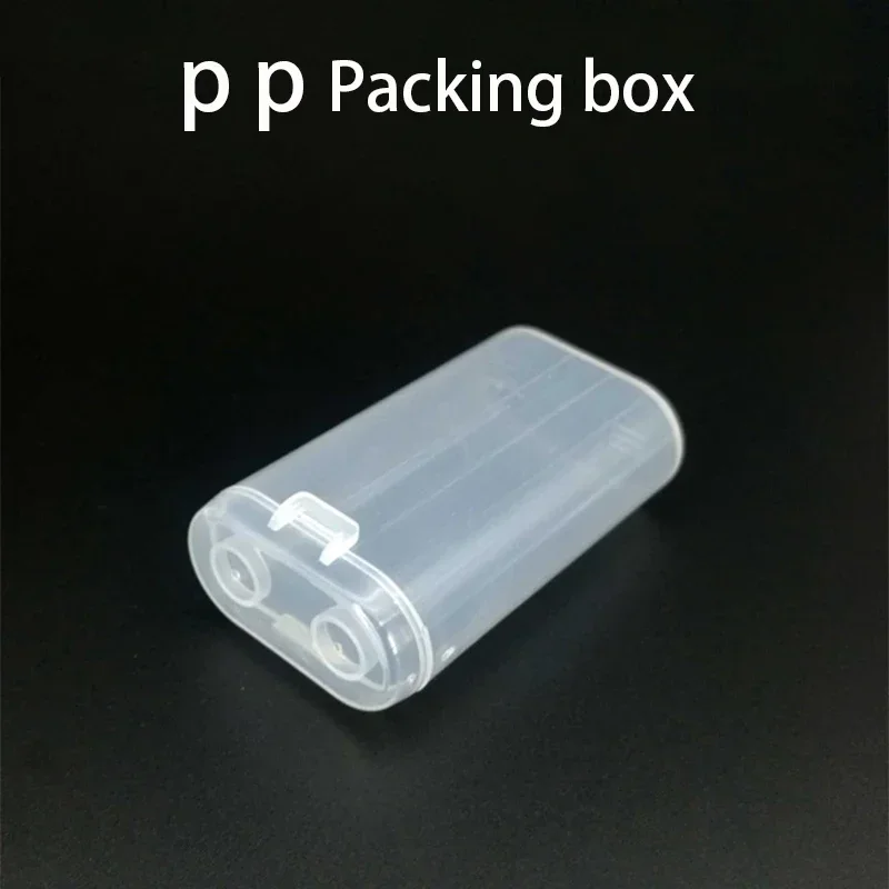 2600mAh Portable Carrying Box 18650 Battery Case Storage Acrylic Box Clear Transparent Plastic Safety Box for 2pcs 18650 Battery