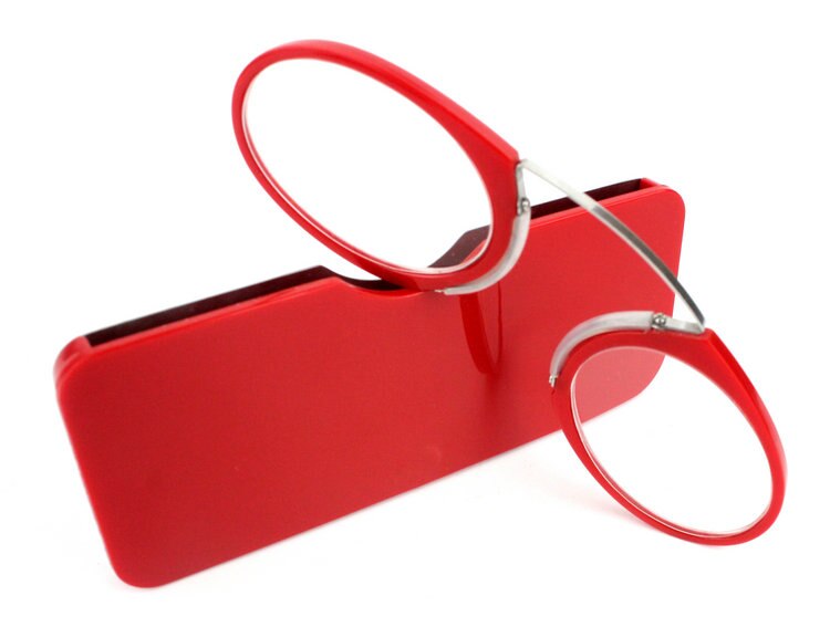 Pince-nez täysikokoiset lukulasit  tr90 kannettavat nenälasit miesten naisten ikäikäiset silmälasit  +1.0 +1.5 +2.0 +2.5 +3.0 +3.5: +100 / Punainen