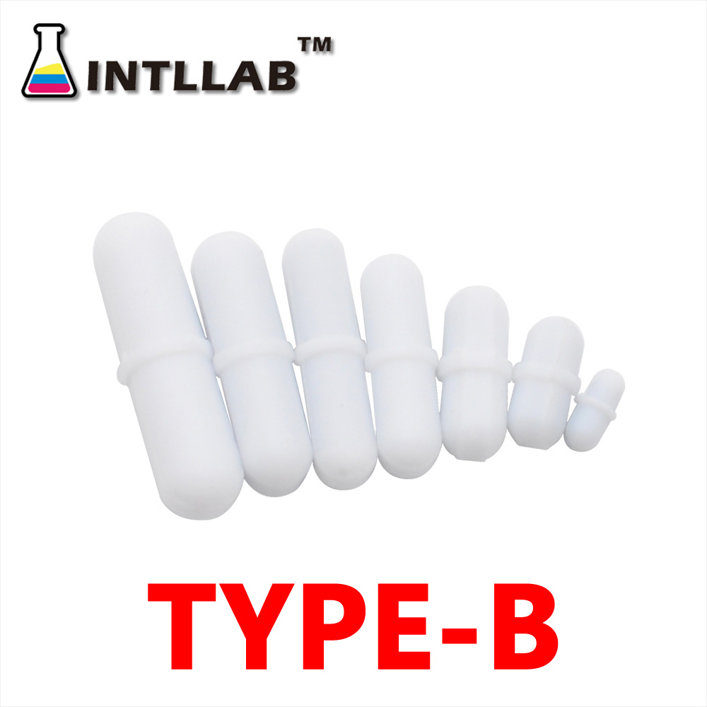 INTLLAB 7pcs Mixed Size Stir bar PTFE Magnetic Stirrer Mixer Stir Bars: TYPE B 7PCS