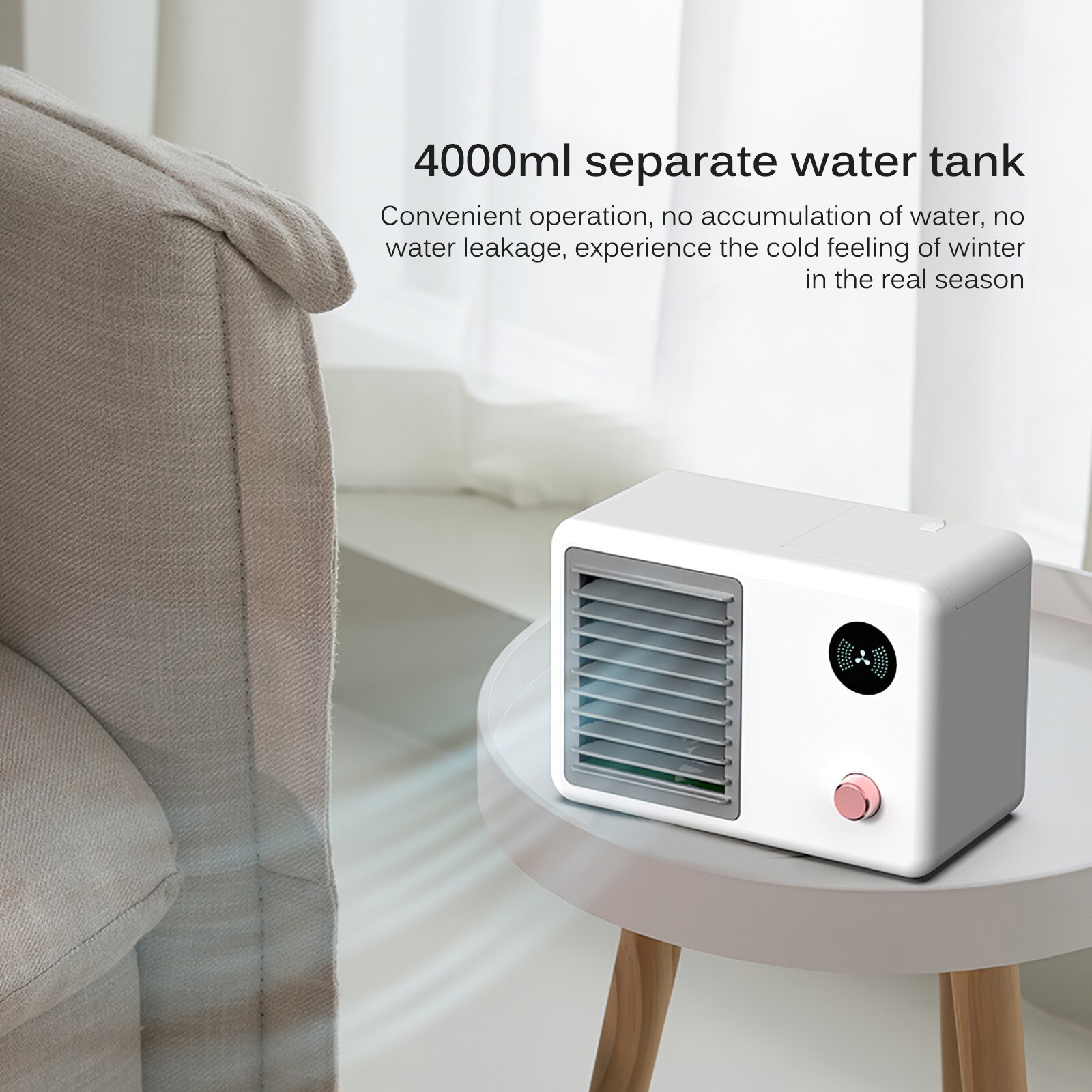 Room Air Humidifier Portable Air Conditioner Light Conditioning Humidifier Purifier USB Desktop Air Cooler Fan With Night Lamp