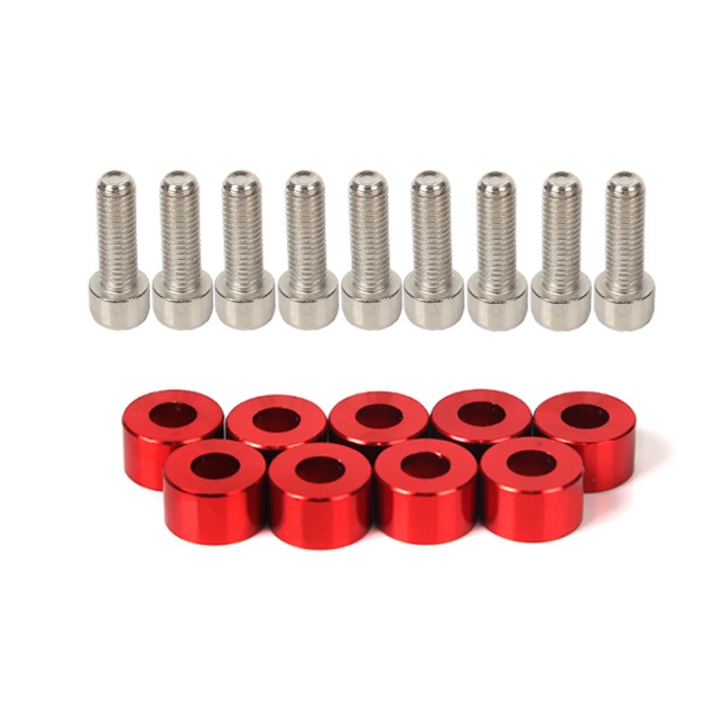 M8 6 Pcs/Pack JKdreamer Aluminum Fender Washers and Bolt for honda Air inlet manifold,engine: Red
