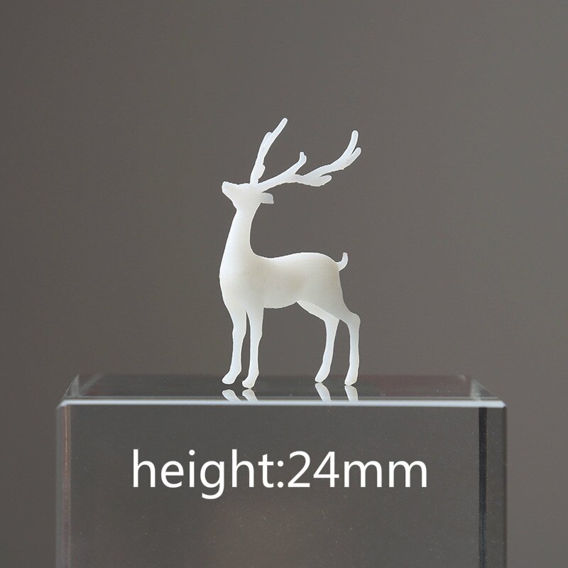 3D Deer Resin Inclusion Miniature Animal Embellishment Resin Jewelry DIY Resin Terrarium Fairy Garden Making Resin Art Supplies: 02-B