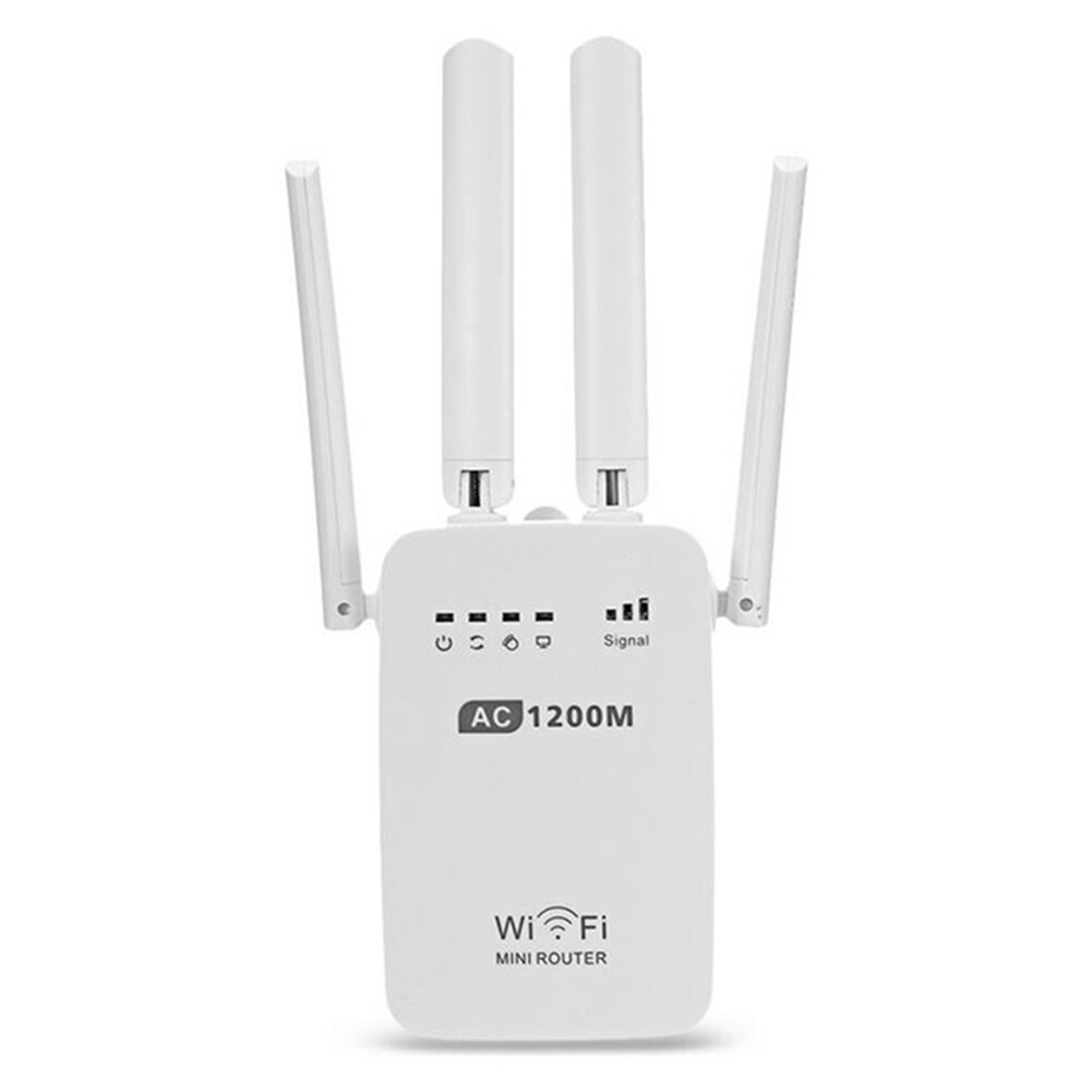Wireless Cross Wall Router 1200M Dual-band Wifi Mini Enhanced High Power Repeater SDF-SHIP: UK