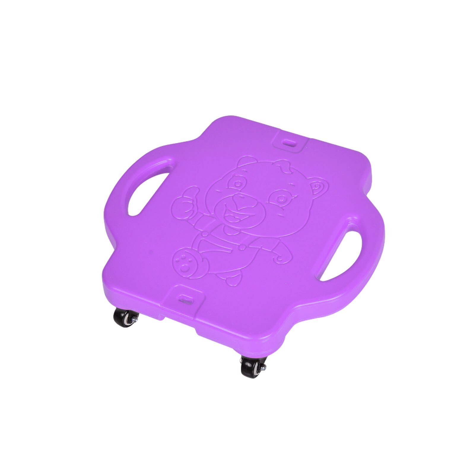 Kids Plastic Vier Wiel Scooter Board Met Handgrepen Scooter Board Met Wielen Balans Auto Scooter Outdoor Oefening: Purple