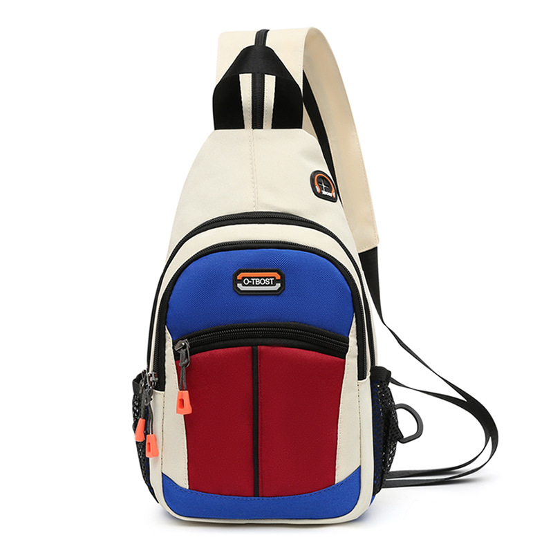 torba na klatkę piersiową dla kobiet mini plecak modna torba damska na wolnym powietrzu sportowe torby podróżne crossbody mały plecak: Kości słoniowej
