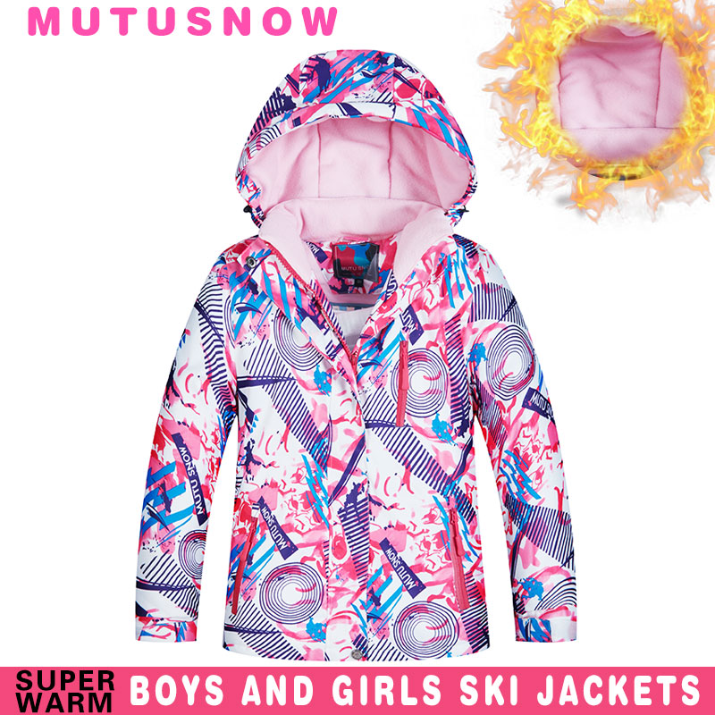 Chaqueta de Snowboard para niñas, marcas de invierno, , impermeable, resistente al viento, gruesa, muy cálidas, abrigo de nieve de 30 grados, chaqueta de esquí para niños