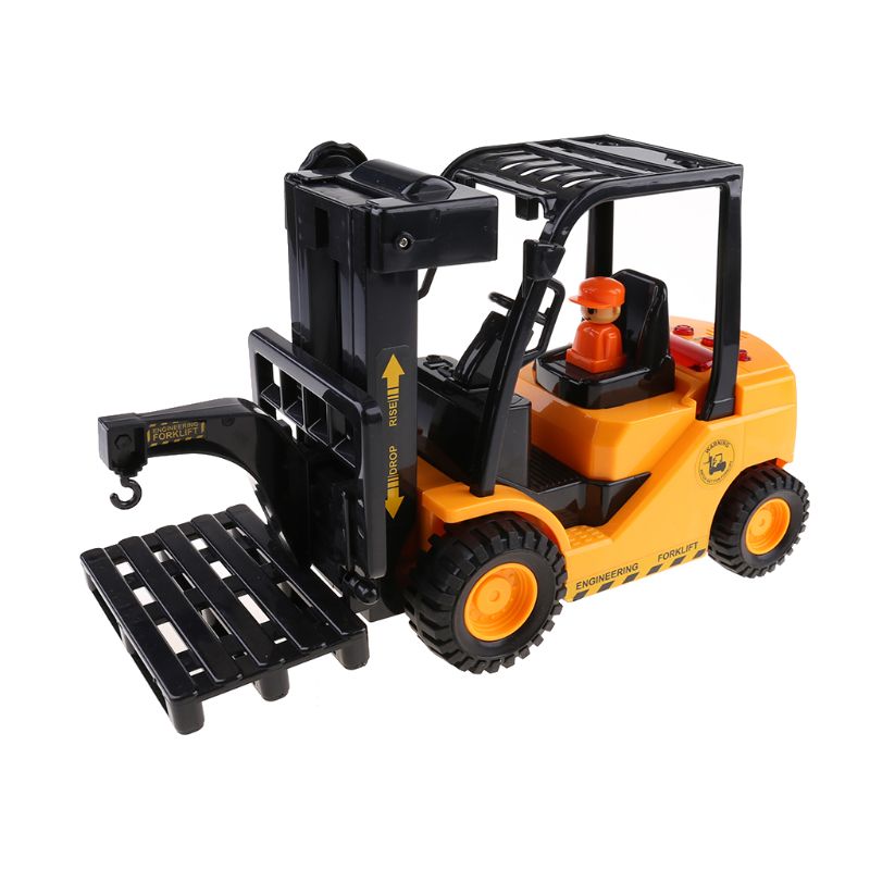 Juguete para niños, carretilla elevadora de aleación, remolque de acoplamiento, modelo de camión de ingeniería de metal, fundición a presión, camión de ingeniería, juguete para para niños
