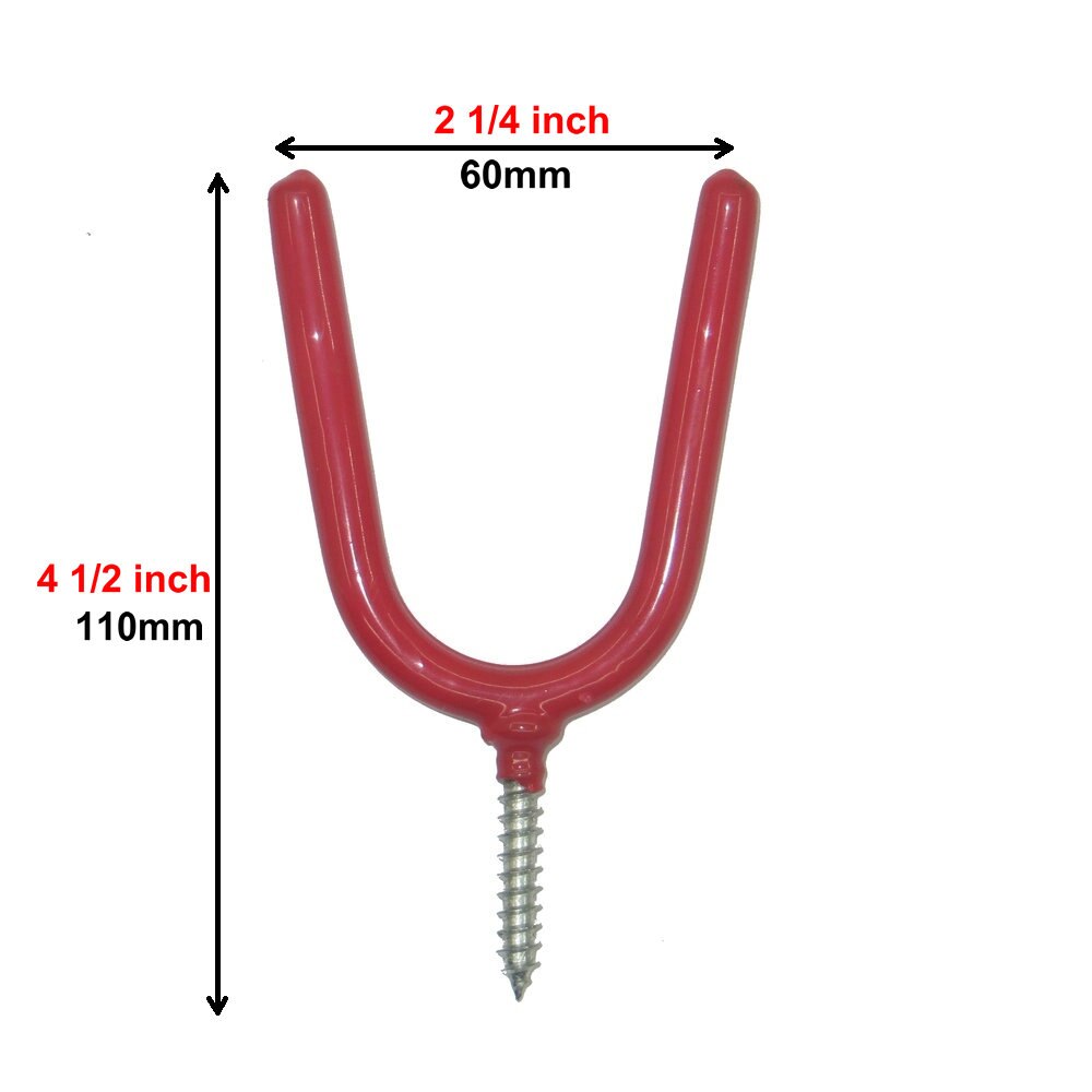 Heavy-Duty Jumbo Tool Holder U-Hooks for Garden Tools, Shovels, Rakes