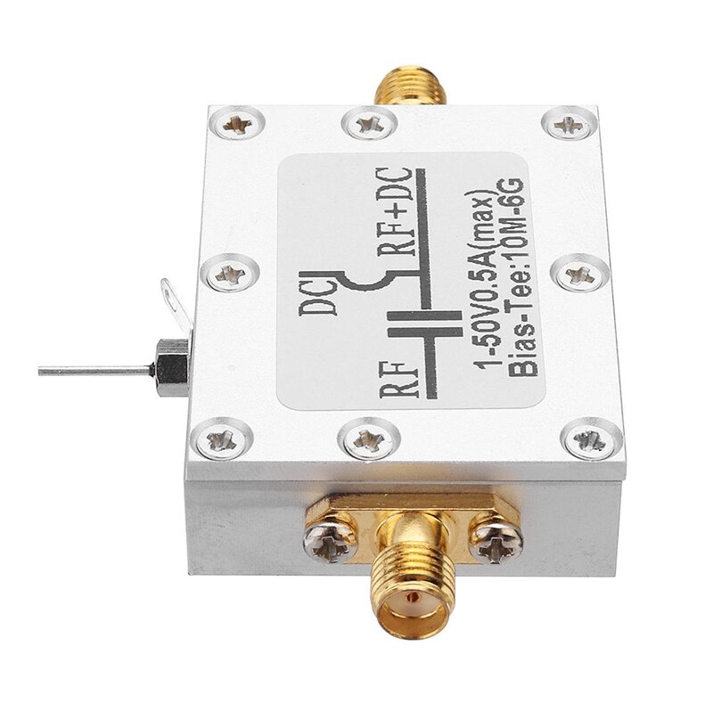 RF Biaser Bias Tee 10MHz-6GHz DC Blocker Coaxial Feed for HAM Radio RTL SDR LNA Low Noise Amplifier Bias Tee Drive
