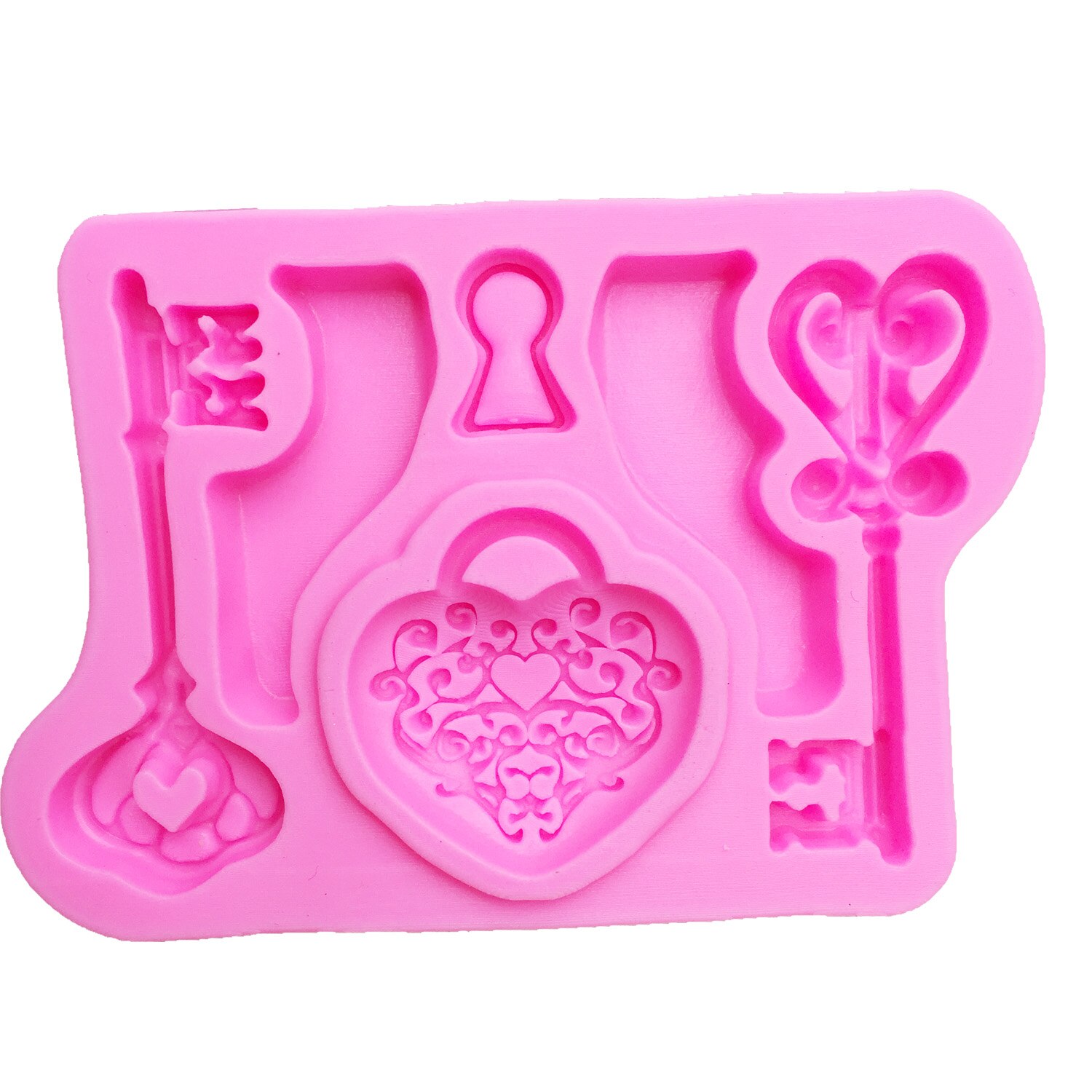 M0712 Schloss silikon Liebe bilden schlüssel Fondant silikon bilden für kuchen dekorieren werkzeuge kochen Sugarcraft