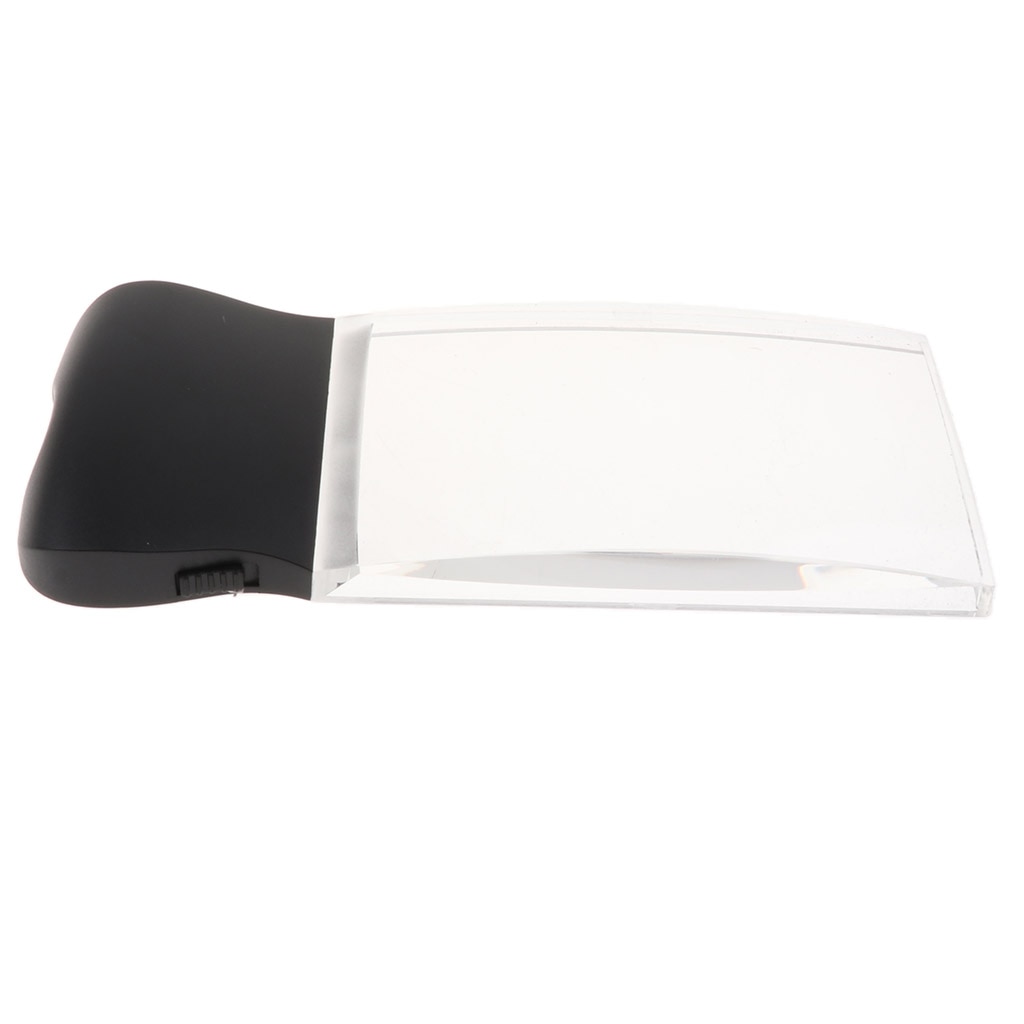 Rectangular Magnifying Glass with LED Light Handheld Magnifier Light For Low Vision Seniors Reading, with Drawstring Pouch