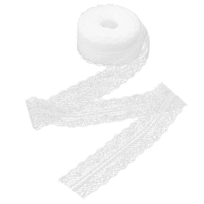 1pc 1000x4cm Embroidered DIY Craft Trim Sewing Lace Accessories Fabric Ribbons Materials Net Hand A6L2: Black