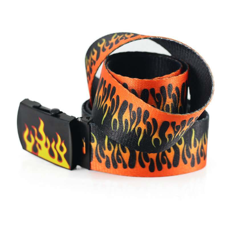 Cinturón informal de lona estilo Hip hop para hombre y mujer, cinturón de cintura con hebilla en D